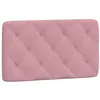 Image de vidaXL Coussin de Tête de Lit, Oreiller de Tête de Lit avec Bandes Auto-agrippantes, Coussin Rembourré Chambre à Coucher, Rose 90 cm Velours