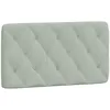 Image de vidaXL Coussin de tête de lit Gris Clair 100 cm Velours