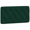 Image de vidaXL Coussin de Tête de Lit, Oreiller de Tête de Lit avec Bandes Auto-agrippantes, Coussin Rembourré Chambre à Coucher, Vert Foncé 100 cm Velours