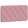 Image de vidaXL Coussin de Tête de Lit, Oreiller de Tête de Lit avec Bandes Auto-agrippantes, Coussin Rembourré Chambre à Coucher, Rose 100 cm Velours