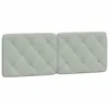 Image de vidaXL Coussin de Tête de Lit, Oreiller de Lecture avec Fermeture à Glissière, Coussin de Lecture pour Lit Chambre, Gris Clair 120 cm Velours