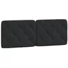 Image de vidaXL Coussin de Tête de Lit, Oreiller de Tête de Lit avec Bandes Auto-agrippantes, Coussin Rembourré Chambre à Coucher, Noir 120 cm Velours