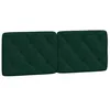 Image de vidaXL Coussin de Tête de Lit, Oreiller de Tête de Lit avec Bandes Auto-agrippantes, Coussin Rembourré Chambre à Coucher, Vert Foncé 120 cm Velours