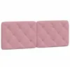 Image de vidaXL Coussin de Tête de Lit, Oreiller de Tête de Lit avec Bandes Auto-agrippantes, Coussin Rembourré Chambre à Coucher, Rose 120 cm Velours