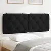 Image de vidaXL Coussin de tête de lit noir 140 cm velours