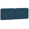 Image de vidaXL Coussin de Tête de Lit, Oreiller de Tête de Lit avec Bandes Auto-agrippantes, Coussin Rembourré Chambre à Coucher, Bleu 140 cm Velours