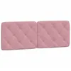 Image de vidaXL Coussin de Tête de Lit, Oreiller de Tête de Lit avec Bandes Auto-agrippantes, Coussin Rembourré Chambre à Coucher, Rose 140 cm Velours