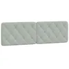 Image de vidaXL Coussin de Tête de Lit, Oreiller de Tête de Lit avec Bandes Auto-agrippantes, Coussin Rembourré Chambre à Coucher, Gris Clair 160 cm Velours