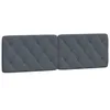 Image de vidaXL Coussin de tête de lit Gris foncé 160 cm Velours