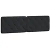 Image de vidaXL Coussin de Tête de Lit, Oreiller de Tête de Lit avec Bandes Auto-agrippantes, Coussin Rembourré Chambre à Coucher, Noir 160 cm Velours