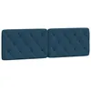 Image de vidaXL Coussin de Tête de Lit, Oreiller de Tête de Lit avec Bandes Auto-agrippantes, Coussin Rembourré Chambre à Coucher, Bleu 160 cm Velours