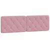 Image de vidaXL Coussin de Tête de Lit, Oreiller de Tête de Lit avec Bandes Auto-agrippantes, Coussin Rembourré Chambre à Coucher, Rose 160 cm Velours