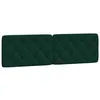 Image de vidaXL Coussin de Tête de Lit, Oreiller de Tête de Lit avec Bandes Auto-agrippantes, Coussin Rembourré Chambre à Coucher, Vert Foncé 180 cm Velours