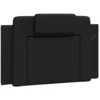Image de vidaXL Coussin de Tête de Lit Viana, Oreiller de Lecture avec Fermeture à Glissière, Coussin de Lecture pour Lit Chambre, Noir 80 cm Similicuir