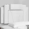 Image de vidaXL Coussin de tête de lit Viana blanc 80 cm similicuir