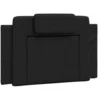 Image de vidaXL Coussin de Tête de Lit Viana, Oreiller de Tête de Lit avec Bandes Auto-agrippantes, Coussin Rembourré Chambre à Coucher, Noir 90 cm Similicuir