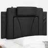Image de vidaXL Coussin de tête de lit Viana noir 90 cm similicuir
