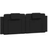 Image de vidaXL Coussin de tête de lit Viana Noir 140 cm Similicuir