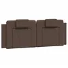 Image de vidaXL Coussin de tête de lit Viana Marron 140 cm Similicuir