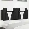 Image de vidaXL Coussin de tête de lit Viana noir et blanc 140 cm similicuir