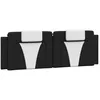Image de vidaXL Coussin de tête de lit Viana Noir et Blanc 160 cm Similicuir