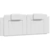 Image de vidaXL Coussin de tête de lit Blanc 152 cm Similicuir, Oreiller de tête de lit, Oreiller de tête de lit Suspendu, Coussin pour tête de lit Flottant