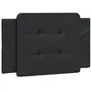 Image de vidaXL Coussin de tête de lit Zadar, Oreiller Rembourré de Tête de Lit, Accessoire de Lit de Chambre à Coucher Intérieur, Noir 80 cm Similicuir