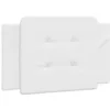 Image de vidaXL Coussin de tête de lit Zadar, Oreiller Rembourré de Tête de Lit, Accessoire de Lit de Chambre à Coucher Intérieur, Blanc 80 cm Similicuir