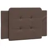 Image de vidaXL Coussin de tête de lit Zadar, Oreiller Rembourré de Tête de Lit, Accessoire de Lit de Chambre à Coucher Intérieur, Marron 80 cm Similicuir
