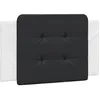 Image de vidaXL Coussin de tête de lit Zadar, Oreiller Rembourré de Tête de Lit, Accessoire de Lit de Chambre à Coucher Intérieur, Noir et Blanc 80 cm Similicuir