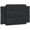 Image de vidaXL Coussin de tête de lit Zadar, Oreiller Rembourré de Tête de Lit, Accessoire de Lit de Chambre à Coucher Intérieur, Noir 90 cm Similicuir