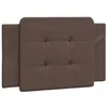 Image de vidaXL Coussin de tête de lit Zadar, Oreiller Rembourré de Tête de Lit, Accessoire de Lit de Chambre à Coucher Intérieur, Marron 90 cm Similicuir
