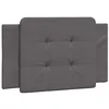 Image de vidaXL Coussin de tête de lit Zadar, Oreiller Rembourré de Tête de Lit, Accessoire de Lit de Chambre à Coucher Intérieur, Gris 90 cm Similicuir