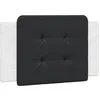Image de vidaXL Coussin de tête de lit Zadar, Oreiller Rembourré de Tête de Lit, Accessoire de Lit de Chambre à Coucher Intérieur, Noir et Blanc 90 cm Similicuir