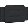 Image de vidaXL Coussin de tête de lit Zadar, Oreiller Rembourré de Tête de Lit, Accessoire de Lit de Chambre à Coucher Intérieur, Noir 100 cm Similicuir
