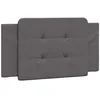 Image de vidaXL Coussin de tête de lit Zadar, Oreiller Rembourré de Tête de Lit, Accessoire de Lit de Chambre à Coucher Intérieur, Gris 100 cm Similicuir