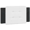 Image de vidaXL Coussin de tête de lit Zadar, Oreiller Rembourré de Tête de Lit, Accessoire de Lit de Chambre à Coucher Intérieur, Noir et Blanc 100 cm Similicuir