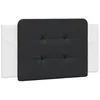 Image de vidaXL Coussin de tête de lit Zadar, Oreiller Rembourré de Tête de Lit, Accessoire de Lit de Chambre à Coucher Intérieur, Noir et Blanc 100 cm Similicuir