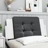 Image de vidaXL Coussin de tête de lit Zadar noir et blanc 100 cm similicuir