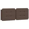 Image de vidaXL Coussin de tête de lit Zadar, Oreiller Rembourré de Tête de Lit, Accessoire de Lit de Chambre à Coucher Intérieur, Marron 120 cm Similicuir