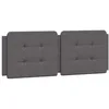Image de vidaXL Coussin de tête de lit Zadar, Oreiller Rembourré de Tête de Lit, Accessoire de Lit de Chambre à Coucher Intérieur, Gris 120 cm Similicuir