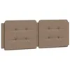 Image de vidaXL Coussin de tête de lit Zadar, Oreiller Rembourré de Tête de Lit, Accessoire de Lit de Chambre à Coucher Intérieur, Cappuccino 120 cm Similicuir