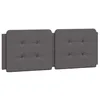 Image de vidaXL Coussin de tête de lit Zadar, Oreiller Rembourré de Tête de Lit, Accessoire de Lit de Chambre à Coucher Intérieur, Gris 140 cm Similicuir