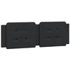 Image de vidaXL Coussin de tête de lit Zadar, Oreiller Rembourré de Tête de Lit, Accessoire de Lit de Chambre à Coucher Intérieur, Noir 160 cm Similicuir