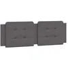 Image de vidaXL Coussin de tête de lit Zadar, Oreiller Rembourré de Tête de Lit, Accessoire de Lit de Chambre à Coucher Intérieur, Gris 160 cm Similicuir