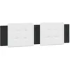 Image de vidaXL Coussin de tête de lit Zadar, Oreiller Rembourré de Tête de Lit, Accessoire de Lit de Chambre à Coucher Intérieur, Blanc et Noir 180 cm Similicuir