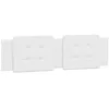 Image de vidaXL Coussin de tête de lit Blanc 183 cm Similicuir, Oreiller de tête de lit, Oreiller de tête de lit Suspendu, Coussin pour tête de lit Flottant