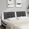 Image de vidaXL Coussin de tête de lit Zadar noir et blanc 200 cm similicuir