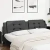 Image de vidaXL Coussin de tête de lit Zadar noir 193 cm similicuir