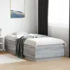 Image de vidaXL Cadre de lit avec LED sans matelas sonoma gris 90x200 cm